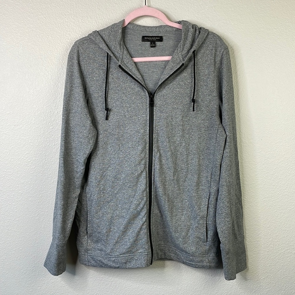 Banana Republic core temp heather grey hoodie size S